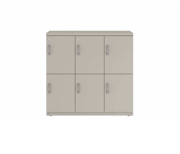Prime™ 40"H Triple Column Locker, Two Rows, 42"W x 18"D, Flat Metal Doors - Right Opening
