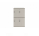 Prime™ 40"H Double Column Locker, Two Rows, 24"W x 18"D, Flat Metal Doors - Right Opening