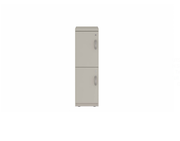 Prime™ 40"H Single Column Locker, Two Rows, 12"W x 18"D, Flat Metal Doors - Left Opening