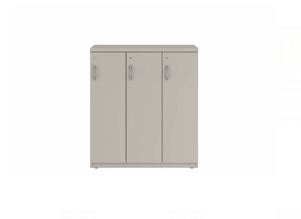 Prime™ 40"H Triple Column Locker, One Row, 36"W x 18"D, Flat Metal Doors - Right Opening