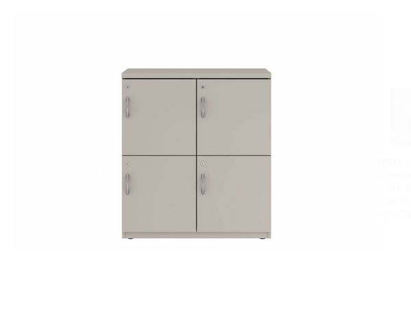 Prime™ 40"H Double Column Locker, Two Rows, 36"W x 18"D, Flat Metal Doors - Right Opening