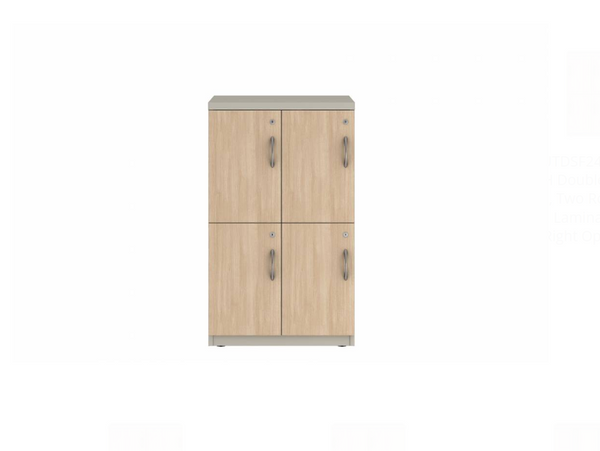 Prime™ 40"H Double Column Locker, Two Rows, 24"W x 18"D, Laminate Doors - Left Opening