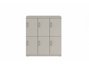 Prime™ 40"H Triple Column Locker, Two Rows, 36"W x 18"D, Flat Metal Doors - Right Opening