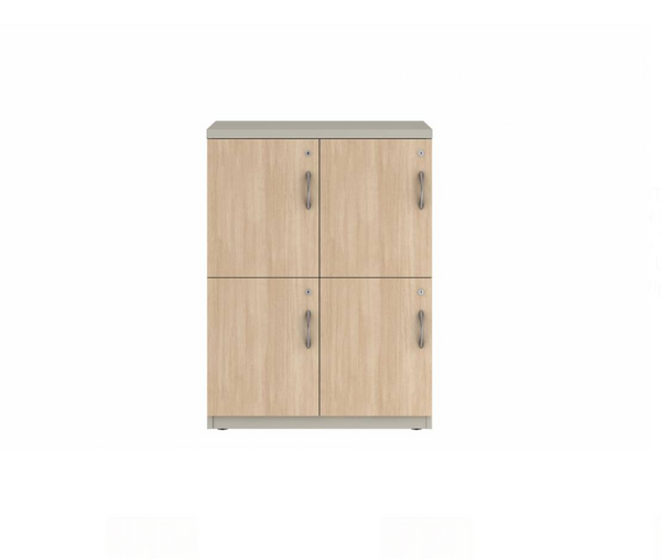Prime™ 40"H Double Column Locker, Two Rows, 30"W x 18"D, Laminate Doors - Left Opening