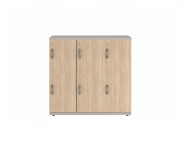 Prime™ 40"H Triple Column Locker, Two Rows, 42"W x 18"D, Laminate Doors - Right Opening