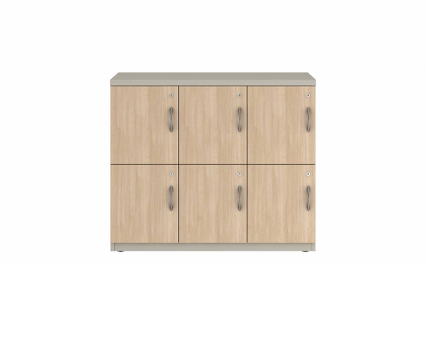 Prime™ 35.2"H Triple Column Locker, Two Rows, 42"W x 18"D, Laminate Doors - Left Opening
