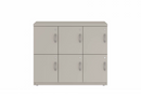Prime™ 35.2"H Triple Column Locker, Two Rows, 42"W x 18"D, Flat Metal Doors - Left Opening