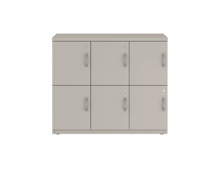 Prime™ 35.2"H Triple Column Locker, Two Rows, 42"W x 18"D, Flat Metal Doors - Left Opening