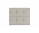 Prime™ 35.2"H Triple Column Locker, Two Rows, 42"W x 18"D, Flat Metal Doors - Right Opening