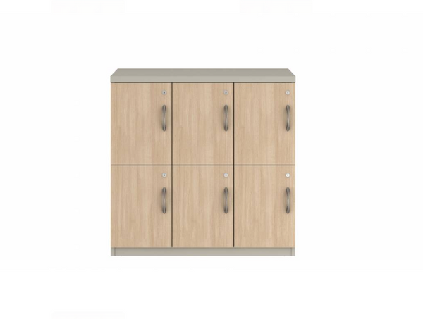 Prime™ 35.2"H Triple Column Locker, Two Rows, 36"W x 18"D, Laminate Doors - Left Opening