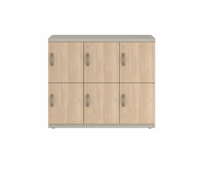 Prime™ 35.2"H Triple Column Locker, Two Rows, 42"W x 18"D, Laminate Doors - Right Opening