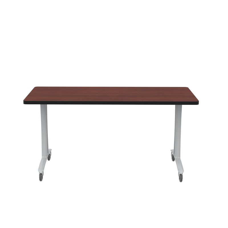 Rumba 60x24" Fixed Base Table T-Leg Caster