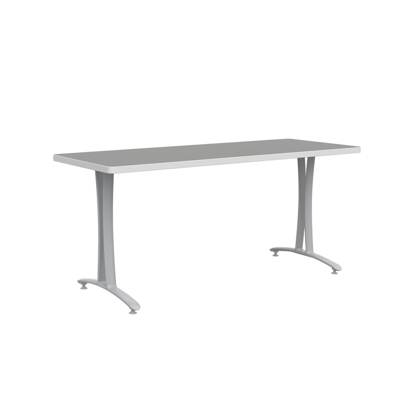 Rumba 60x24" Fixed Base Table T-Leg Glide