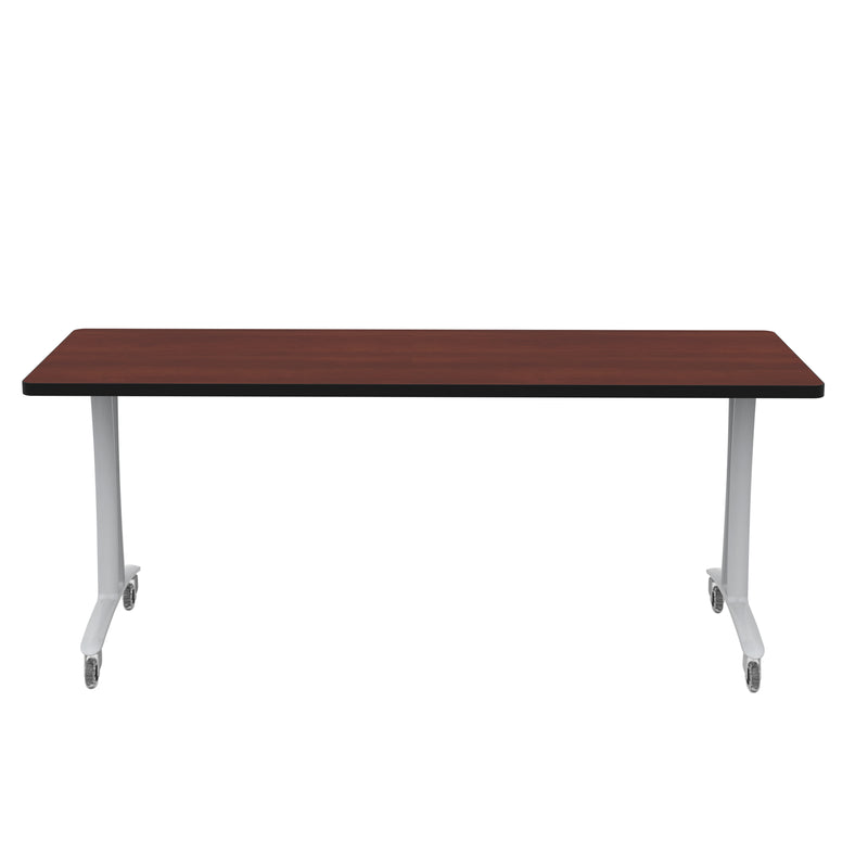 Rumba 72x24" Fixed Base Table T-Leg Caster