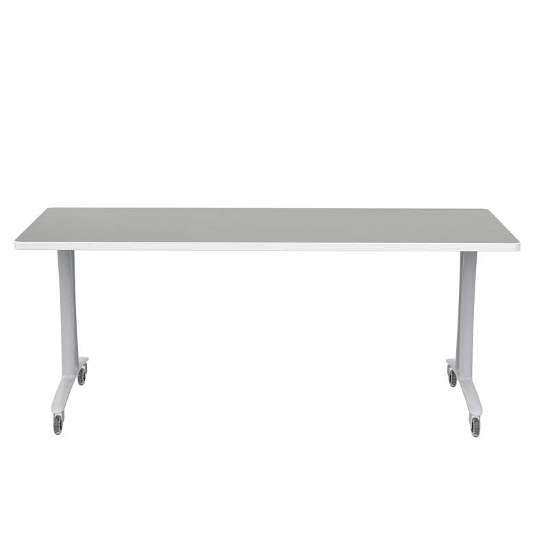 Rumba 72x24" Fixed Base Table T-Leg Caster