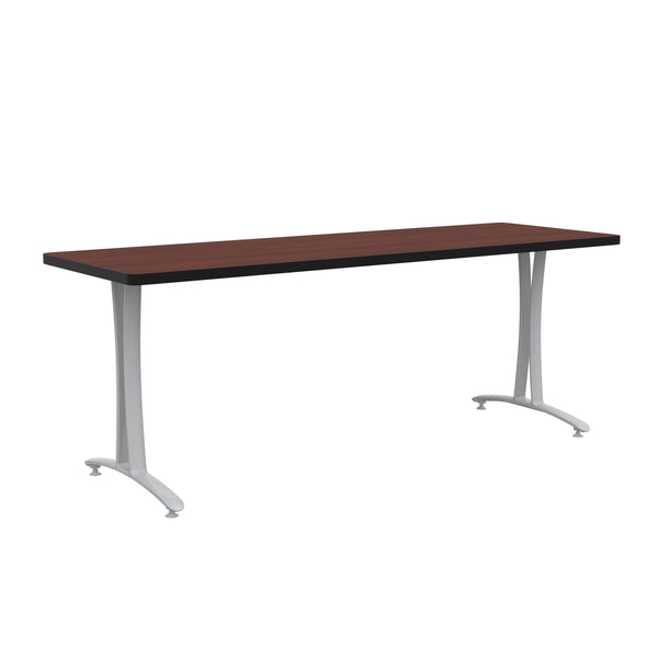 Rumba 72x24" Fixed Base Table T-Leg Glide