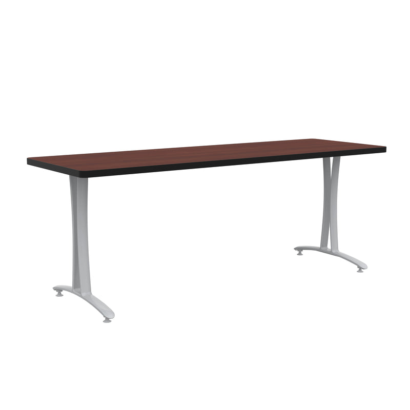 Rumba 72x24" Fixed Base Table T-Leg Glide