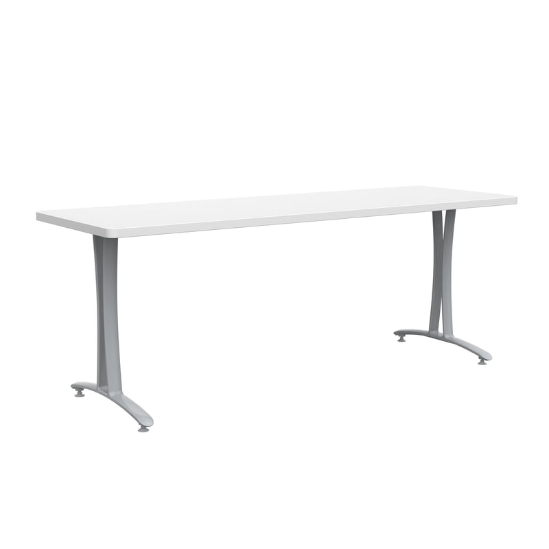 Rumba 72x24" Fixed Base Table T-Leg Glide