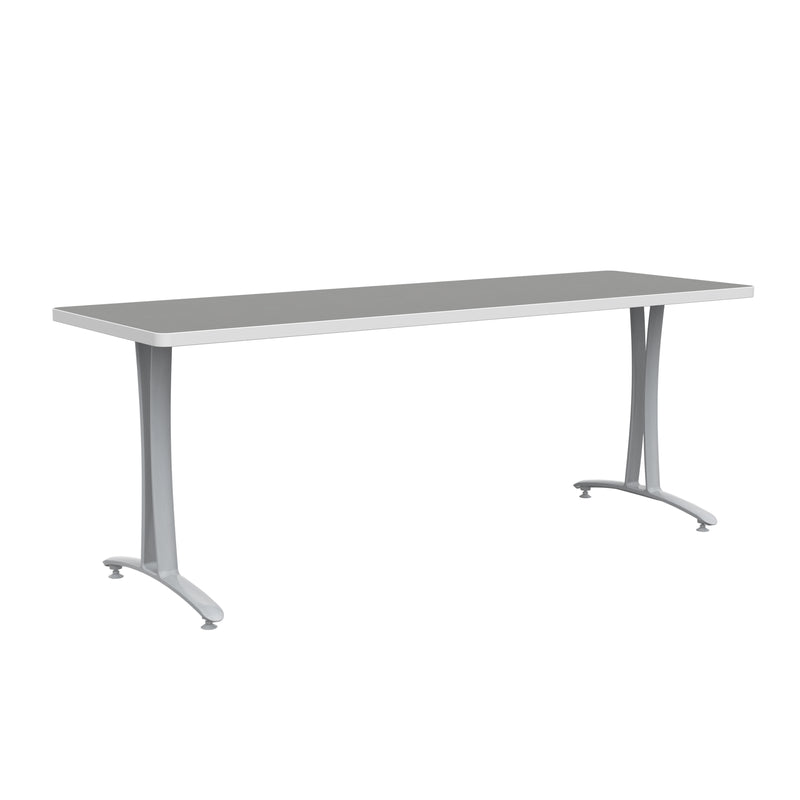 Rumba 72x24" Fixed Base Table T-Leg Glide