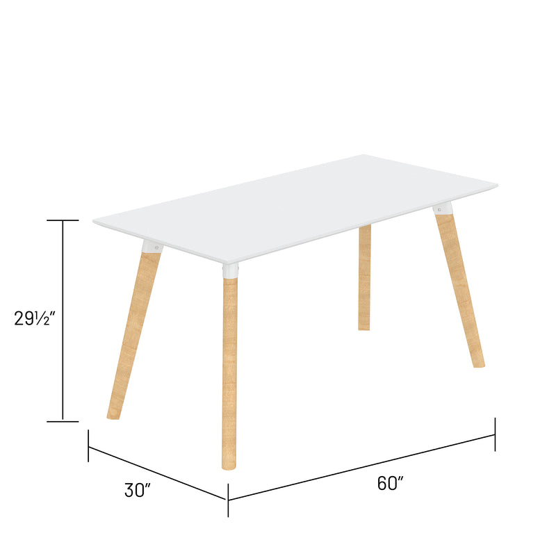 Resi® Desk 30X60 White Wood Leg