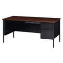 Raleigh 66"W Single Right Pedestal Metal Desk