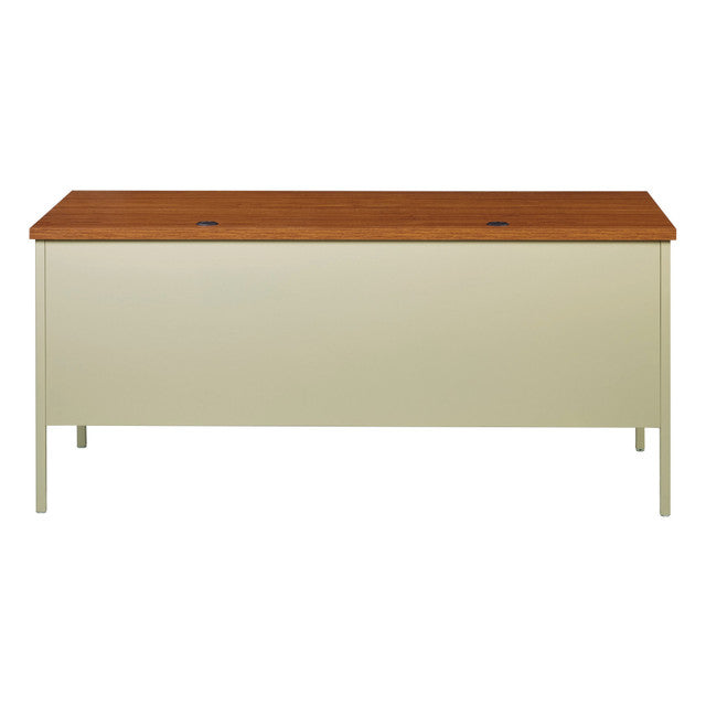 Raleigh 66"W Single Right Pedestal Metal Desk