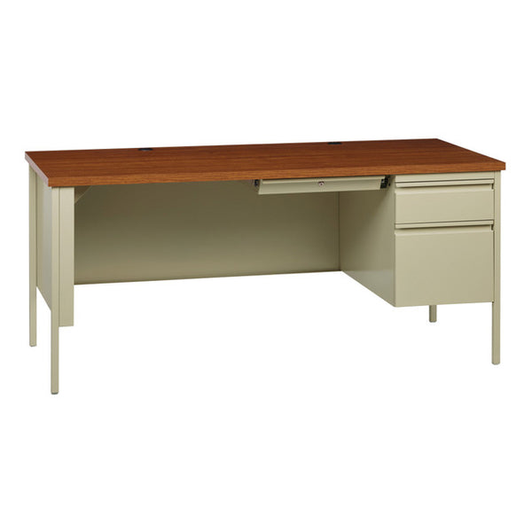 Raleigh 66"W Single Right Pedestal Metal Desk