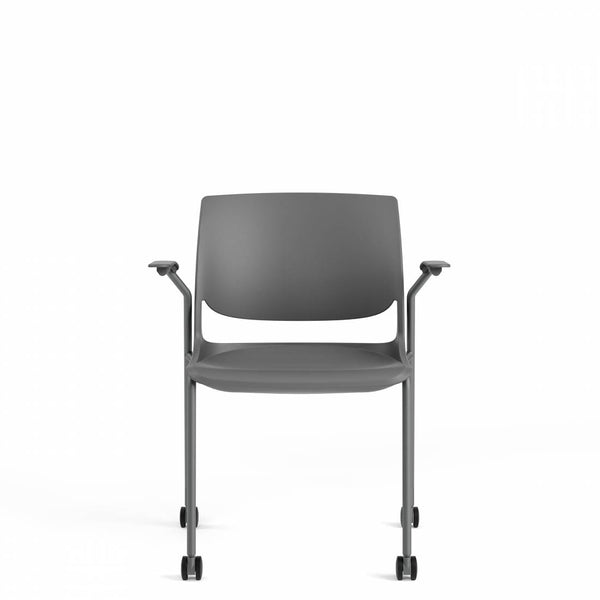 Rebound™ Armchair with Casters & Polypropylene Seat