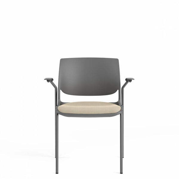 Rebound™ Stacking Armchair with Upholstered Seat