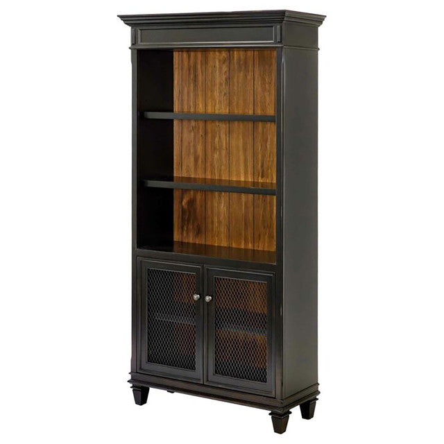 Refined 5 Shelf Bookcase with Doors