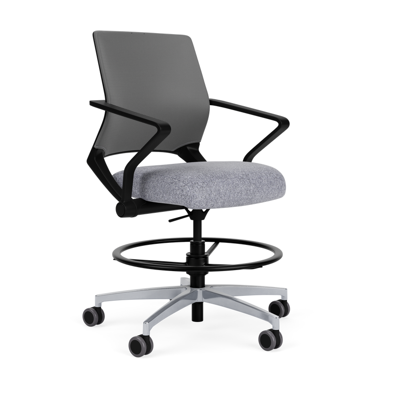 Reset Light Task Stool With Sit-to-Stand Telescoping Gas Lift Option