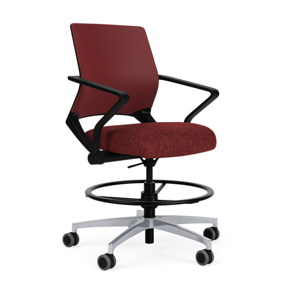 Reset Light Task Stool With Sit-to-Stand Telescoping Gas Lift Option