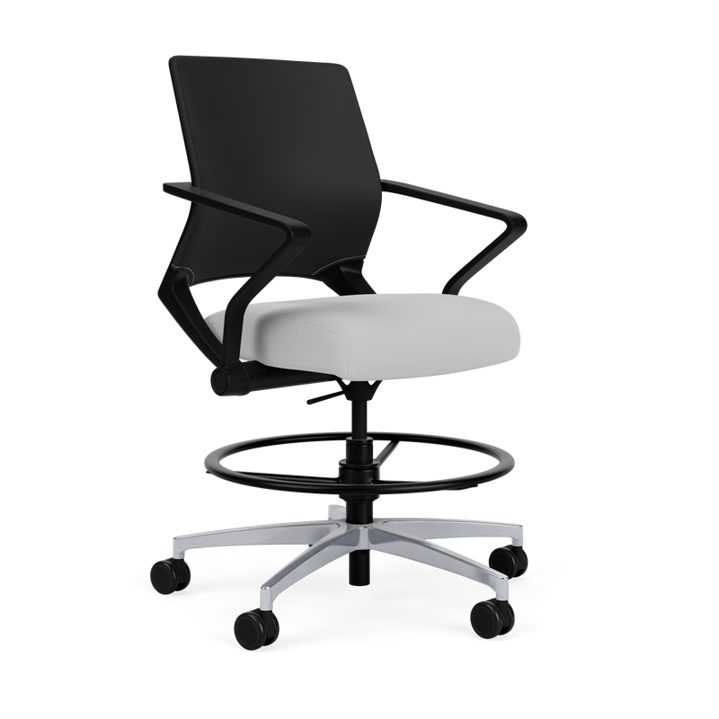 Reset Light Task Stool With Sit-to-Stand Telescoping Gas Lift Option