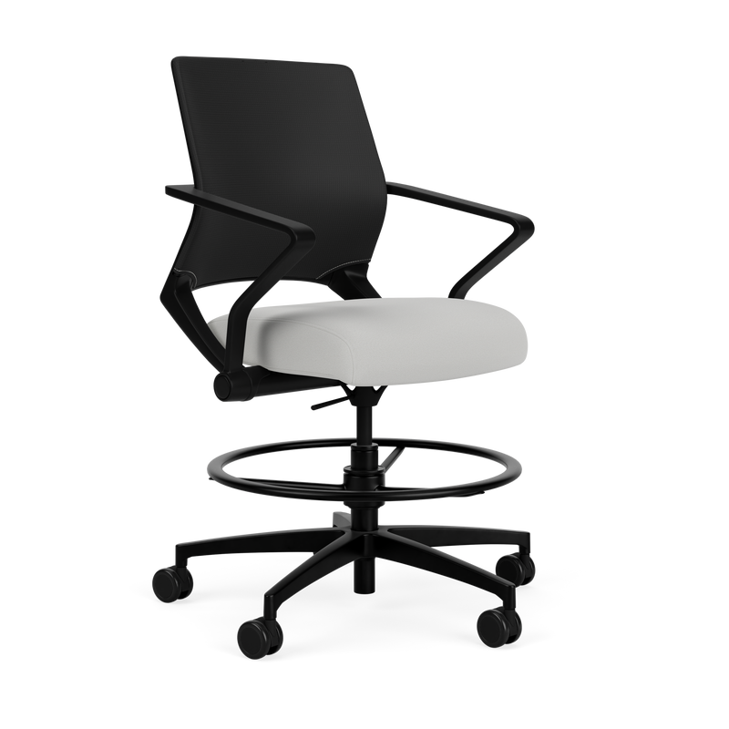 Reset Light Task Stool With Sit-to-Stand Telescoping Gas Lift Option