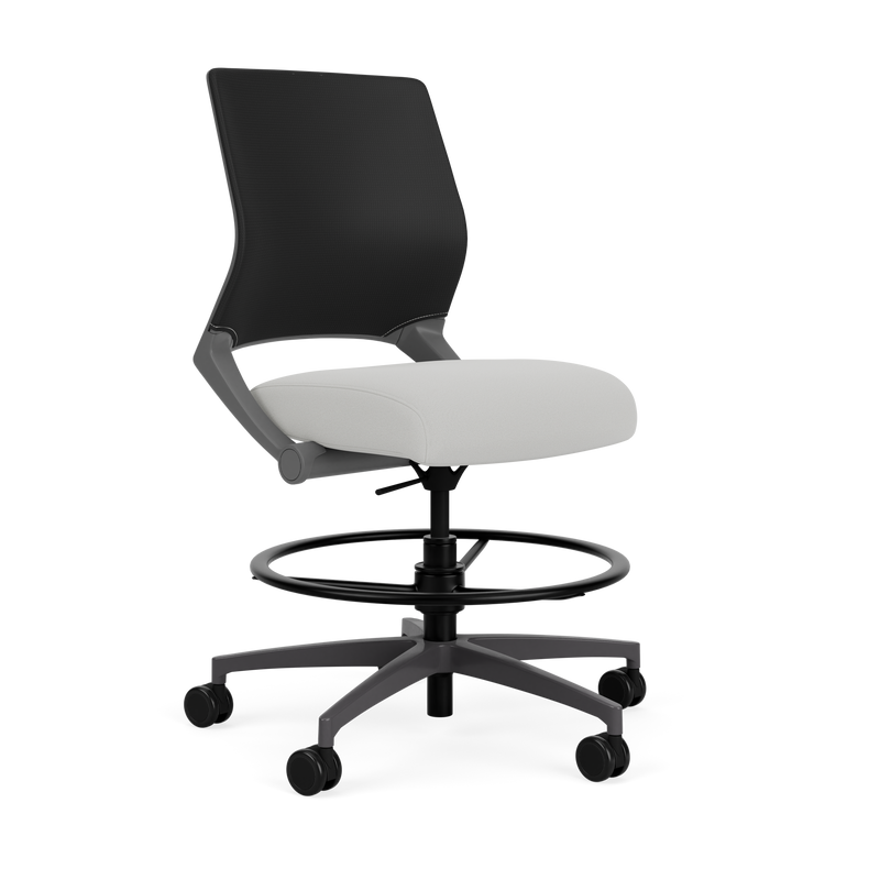 Reset Light Task Stool With Sit-to-Stand Telescoping Gas Lift Option