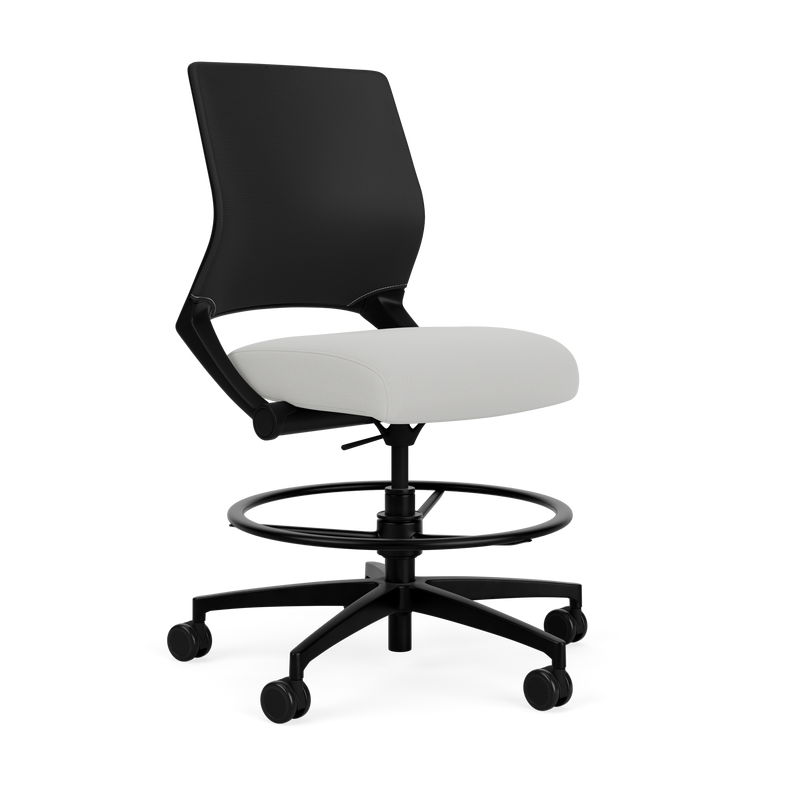 Reset Light Task Stool With Sit-to-Stand Telescoping Gas Lift Option
