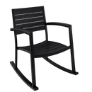 Eveleen Rocking Chair Indoor / Outdoor Synthetic Polymer Seat and Back