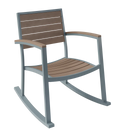 Eveleen Rocking Chair Indoor / Outdoor Synthetic Polymer Seat and Back