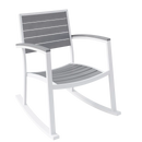 Eveleen Rocking Chair Indoor / Outdoor Synthetic Polymer Seat and Back