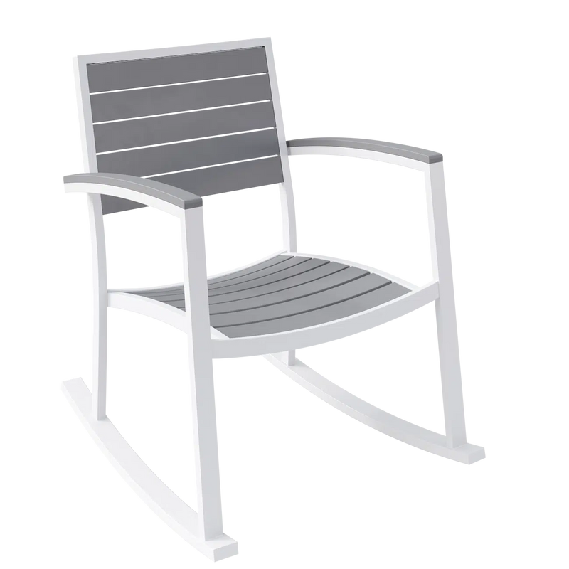 Eveleen Rocking Chair Indoor / Outdoor Synthetic Polymer Seat and Back