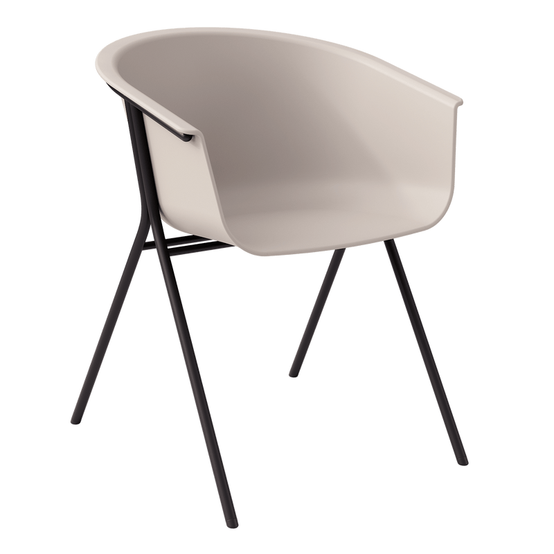 KFI Studios Roqa Contemporary Poly Seat Bucket Chair