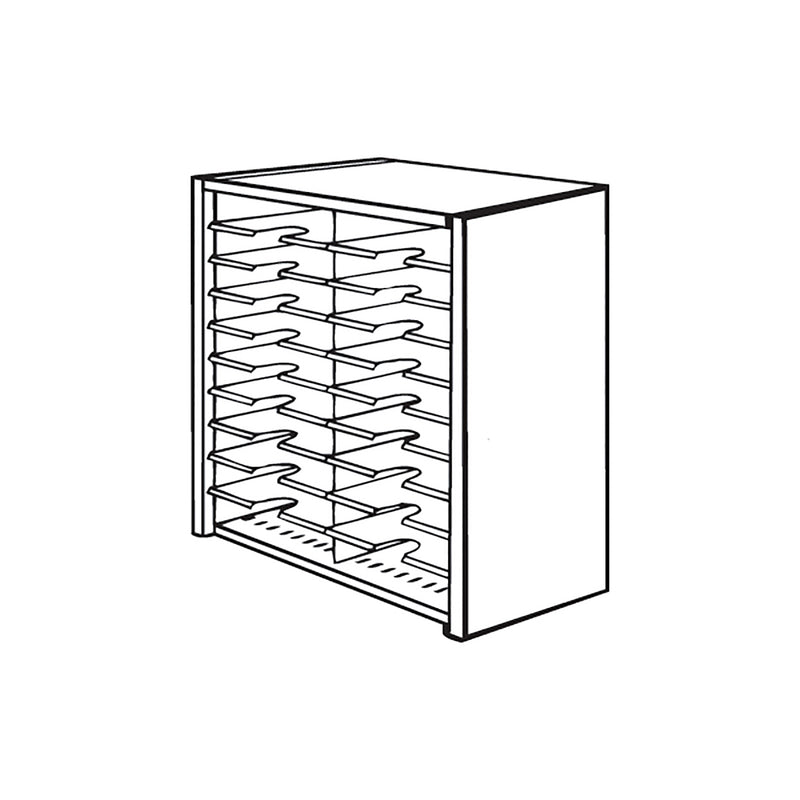 Mailflow Systems Sorter, Closed Back; 14 Sorting Pockets 15”D without Plexi Doors