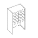 Mailflow Systems Sorter, Closed Back w/ 17" Elevation; 14 Sorting Pockets 15”D