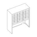 Mailflow Systems Sorter, Closed Back w/ 17" Elevation; 21 Sorting Pockets 15”D