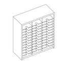 Mailflow Systems Sorter, Closed Back; 36 Sorting Pockets 15”D without Plexi Doors