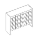 Mailflow Systems Sorter, Closed Back w/ 8" Elevation; 40 Sorting Pockets 15”D