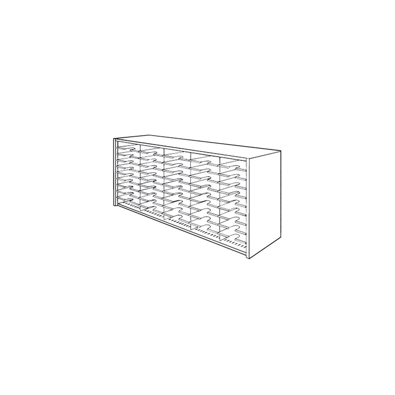 Mailflow Systems Sorter, Closed Back; 35 Sorting Pockets 15”D without Plexi Doors