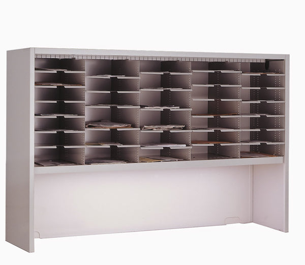 Mailflow Systems Sorter, Closed Back w/ 17" Elevation; 35 Sorting Pockets 15”D