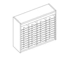 Mailflow Systems Sorter, Open Back; 44 Sorting Pockets 15”D