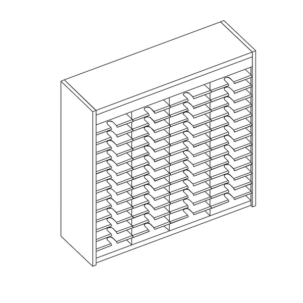 Mailflow Systems Sorter, Open Back; 56 Sorting Pockets 15”D